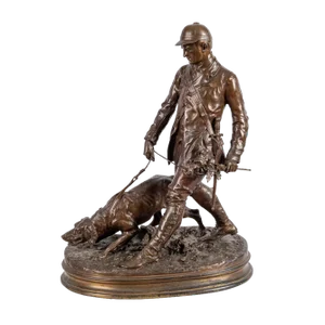 French Valet de Limier Figurine in Bronze by Pierre Jules Méne, 1870s