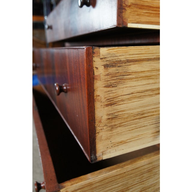 Antique Georgian Flame Mahogany Slant Front Secretary Writing Desk Bureau For Sale - Image 15 of 16