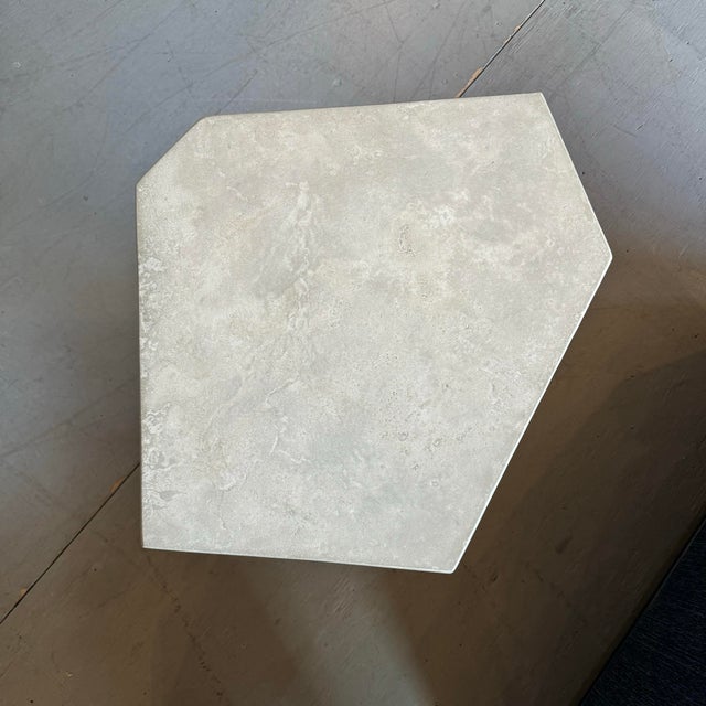 Mid-Century Modern Dorothy Sculptural Concrete and Maple Side Table For Sale - Image 3 of 6