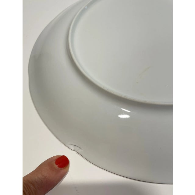 White Late 20th Century White Porcelain Art Deco Dinner or Dessert Plates - Set of 4 For Sale - Image 8 of 8