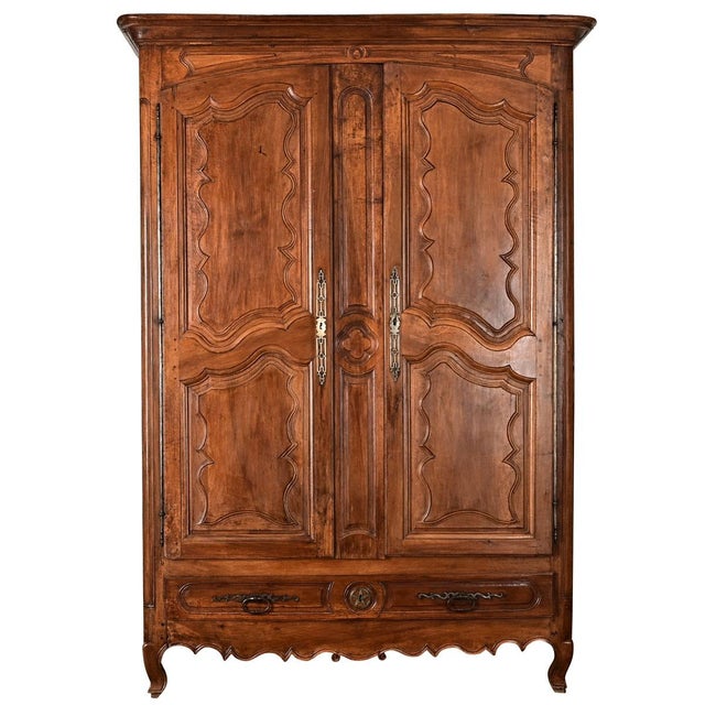 French 18th Century Massive Louis XV Carved Armoire For Sale In Baton Rouge - Image 6 of 14