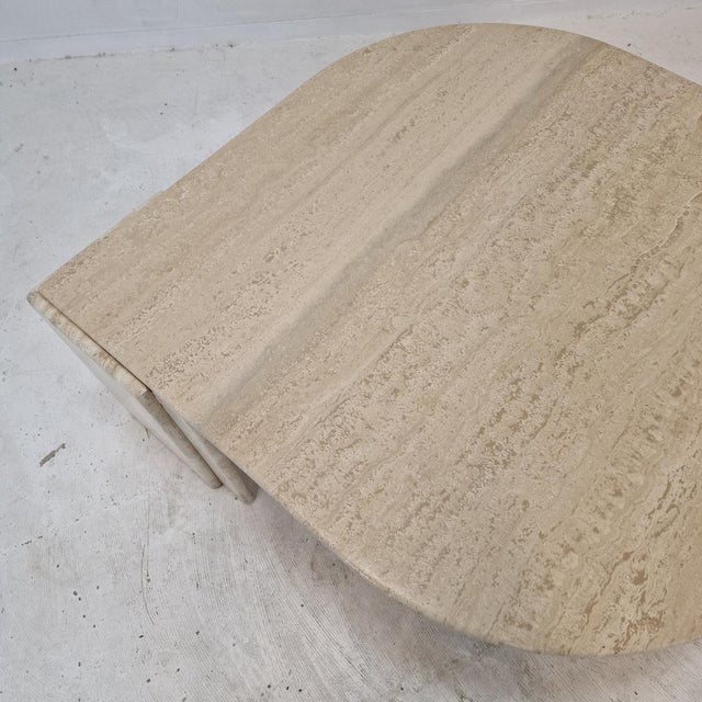 Italian Travertine Coffee Table, 1989 For Sale - Image 13 of 18