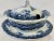 Antique Booths Canterbury Pattern Flow Blue Tureen With Tray Made In England- Circa 19th Century. Measures- Overall- 8...