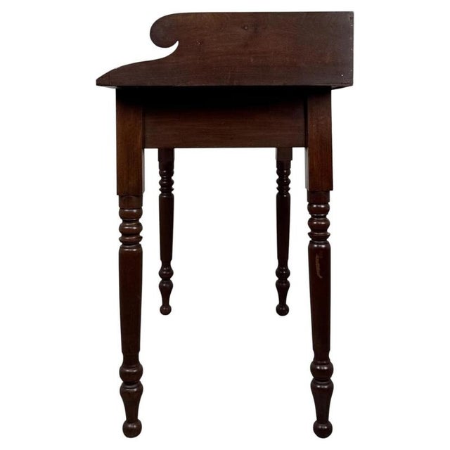 19th Century Antique Victorian Mahogany Writing Table For Sale - Image 10 of 12