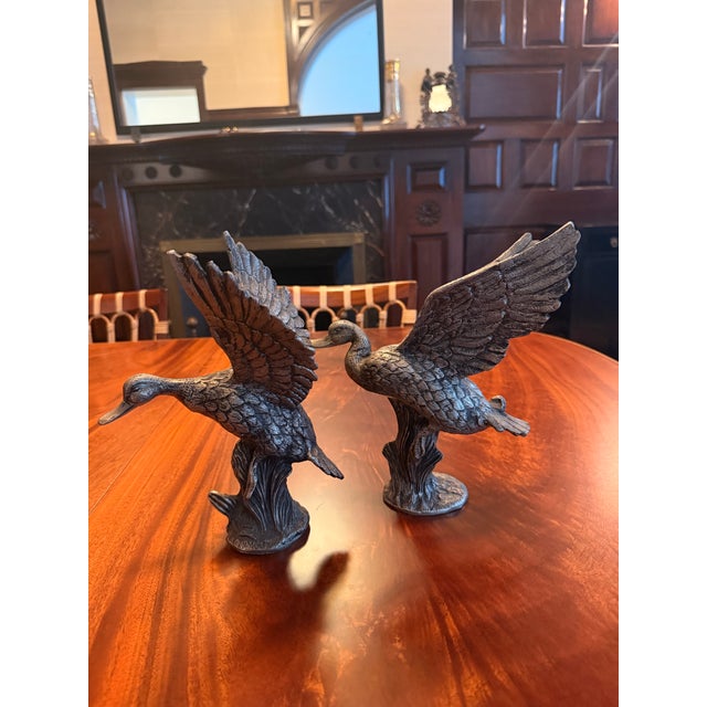 1970s Pair of Silver Gucci Mallards 1970’s For Sale - Image 5 of 5