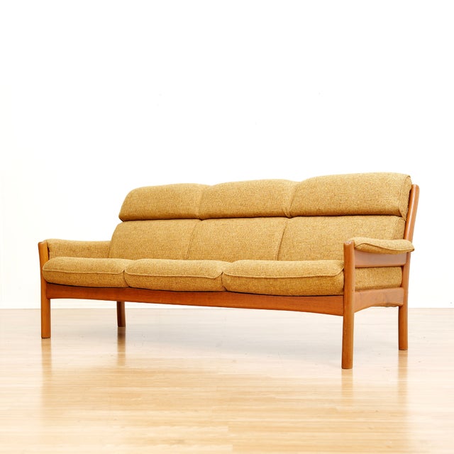 Vintage 1970s Three Seater Sofa by Dyrlund of Denmark For Sale In Los Angeles - Image 6 of 12