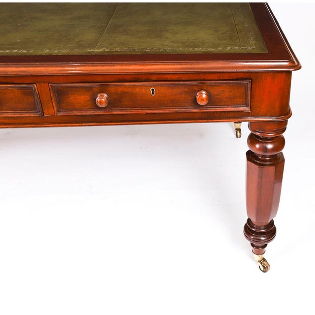 Antique 19th Century Partners Writing Desk For Sale - Image 4 of 18