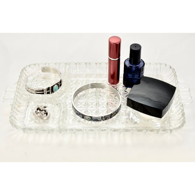 Vintage Star Burst Glass Bathroom Tray Chairish