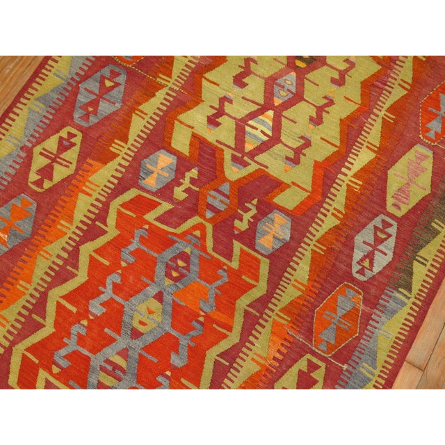 One of a kind mid 20th century kilim-flatweave
