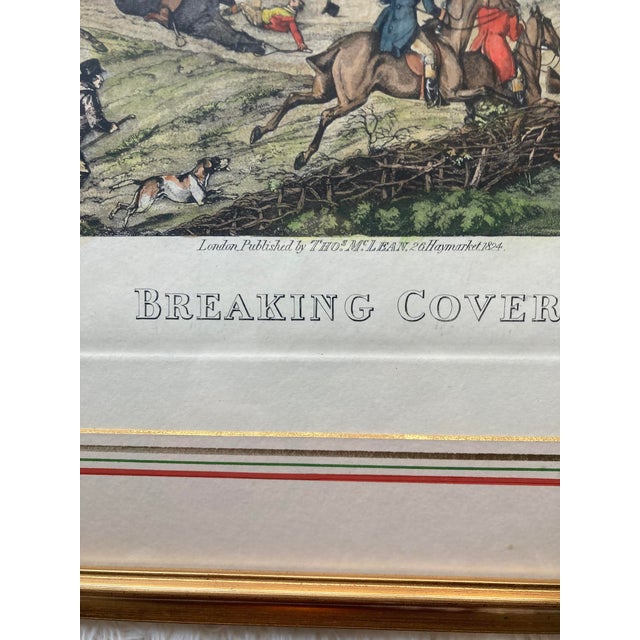After Henry Thomas Alken, Breaking Cover, Well-Known Fox Hunting Scene, 1960, Print, Framed For Sale - Image 4 of 7