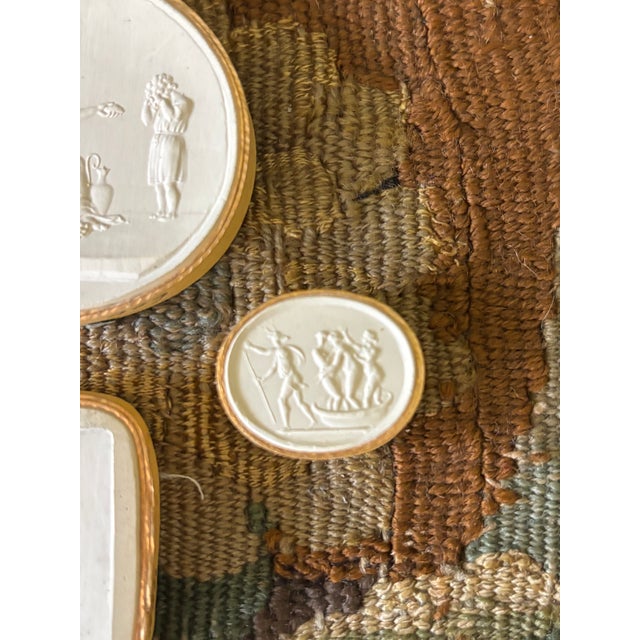 Early 19th Century Antique Italian Grand Tour Plaster Intaglios - Set of 8 (Group #11) For Sale - Image 5 of 14