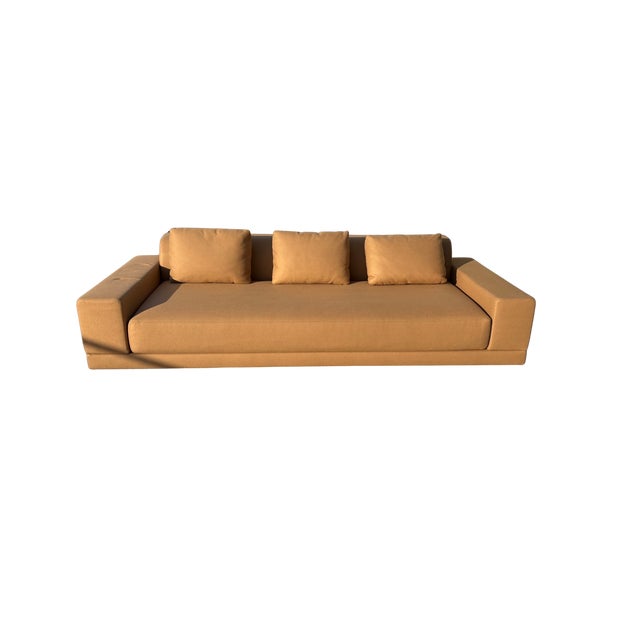Wood Rh Cortona Sofa – 9' Luxe Depth in Holland & Sherry Wool Twill, Camel For Sale - Image 7 of 15