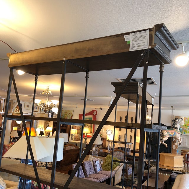 Restoration Hardware Parisian Cornice Double Shelving | Chairish