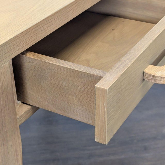 Tan Four Hands Armstrong Modern Light Wood Desk With Two Drawers and Raised Back Edge For Sale - Image 8 of 13