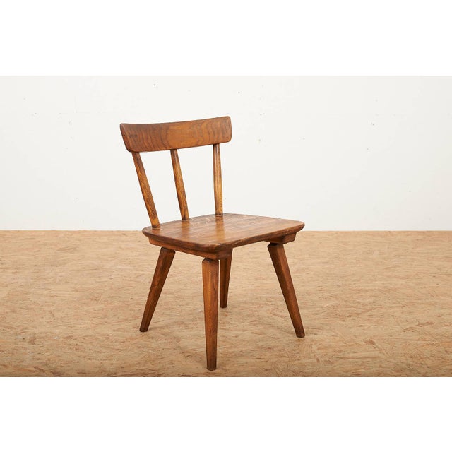 Brown Vintage Chair in Oak by Jacob Müller for Wohnhilfe, 1940s For Sale - Image 8 of 18