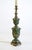 This is an unusual floor lamp from the 1930's in dark green and gold colors. The base is made in bronze and followed by...
