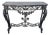 1920's French Wrought Iron Console Table Adorned W Flowers W Marble Top For Sale