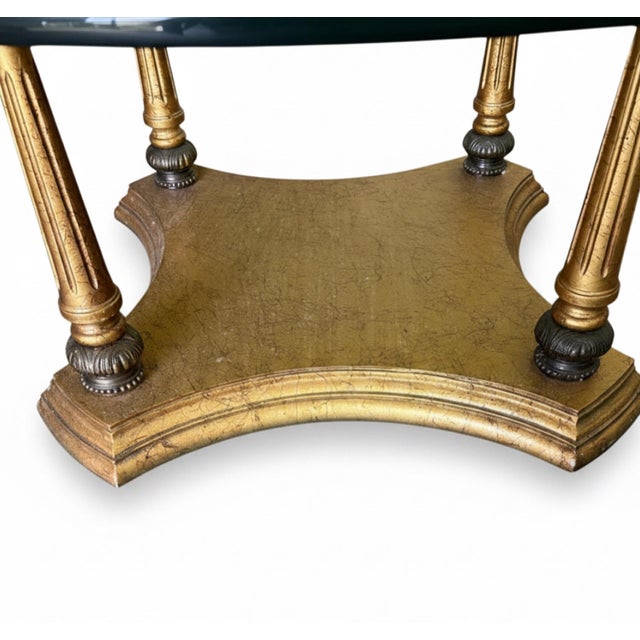 Mid 20th Century Vintage Italian-Style Gilded Neoclassical Coffee Table For Sale - Image 5 of 6