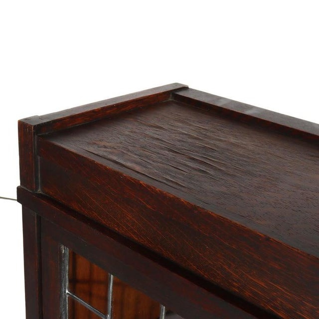 Antique Globe Wernicke Mission Oak 3-Stack, 1-Drawer Barrister Bookcase C1920 For Sale - Image 6 of 10