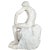 Art Deco Italian Carved Carrara Marble Art Deco Sculpture of “Stone Carver” by Barsanti For Sale - Image 3 of 12