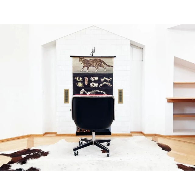 Charles Pollock Vintage Red Leather Chair by Charles Pollock for Knoll, 1970 For Sale - Image 4 of 10