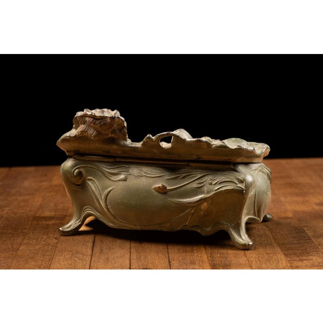 Art Nouveau Vintage Art Nouveau Jewelry Casket For Sale - Image 3 of 6