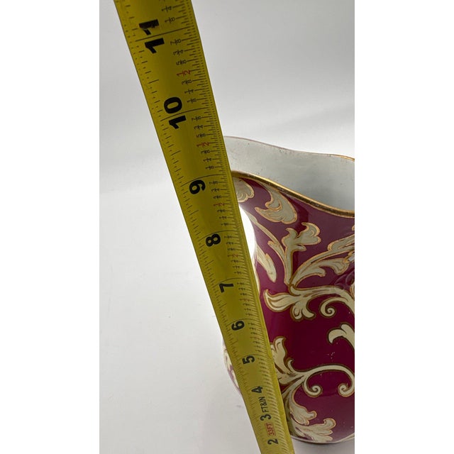 Red Antique 19th Century European Porcelain Pitcher - Cranberry Red & Gilt For Sale - Image 8 of 8