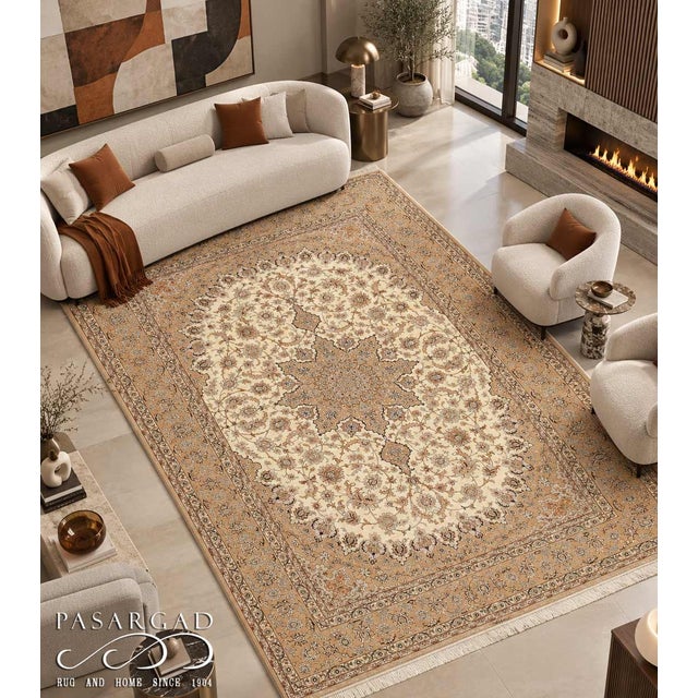 Super Fine Hand Knotted Persian Silk & Wool Isfahan Rug 8'4"x 12' For Sale - Image 13 of 13