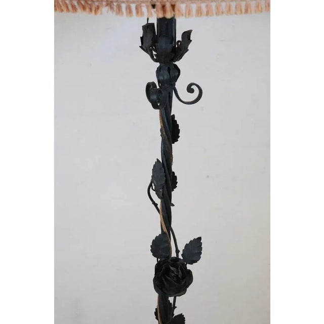 Early 20th Century Art Nouveau Iron Floor Lamp, 1890s For Sale - Image 9 of 11