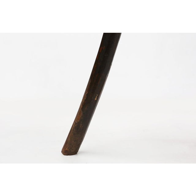 Brutalist French Oak Tripot Stool, 1850 For Sale - Image 11 of 12