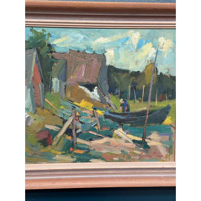 Carl‑axel Schwieler, Vid Knabäck, Skåne, 1950s, Oil Painting on Panel, Framed For Sale - Image 4 of 18