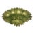 Monumental Imperial Luxury Venetian Green ” Leaves Graniglia” Murano Glass Flush Mount in Mazzega Zuccheri Venini Barovier Style For Sale