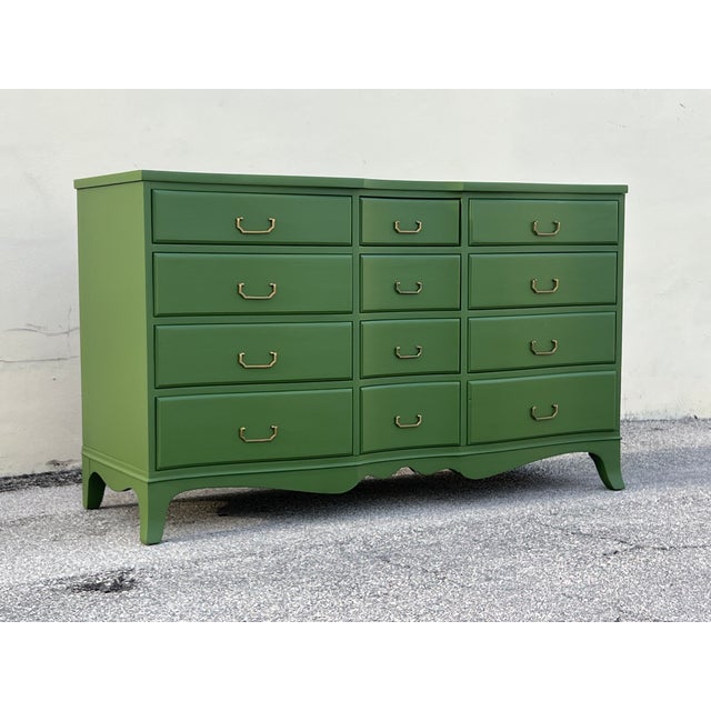 Late 20th Century Green Dresser of Twelve Drawers For Sale - Image 13 of 14