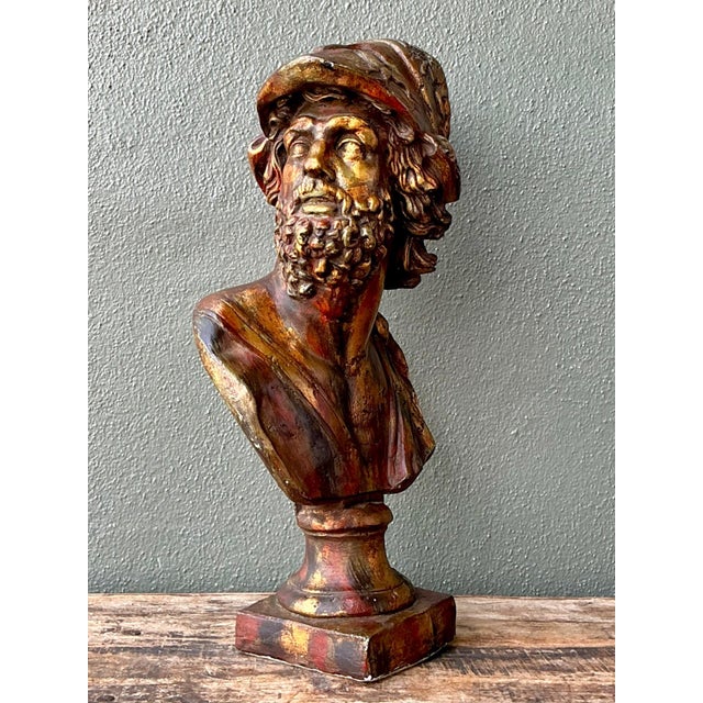 Vintage Classical Greek Style Bust of Ajax For Sale - Image 10 of 18