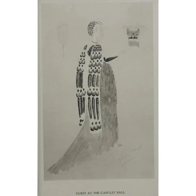 White Set X 6 Romeo & Juliet Lady Capulet C1936 Theatrical Costume Plates by Oliver Messel Provenance: The Susie Hilfiger Collection For Sale - Image 8 of 16