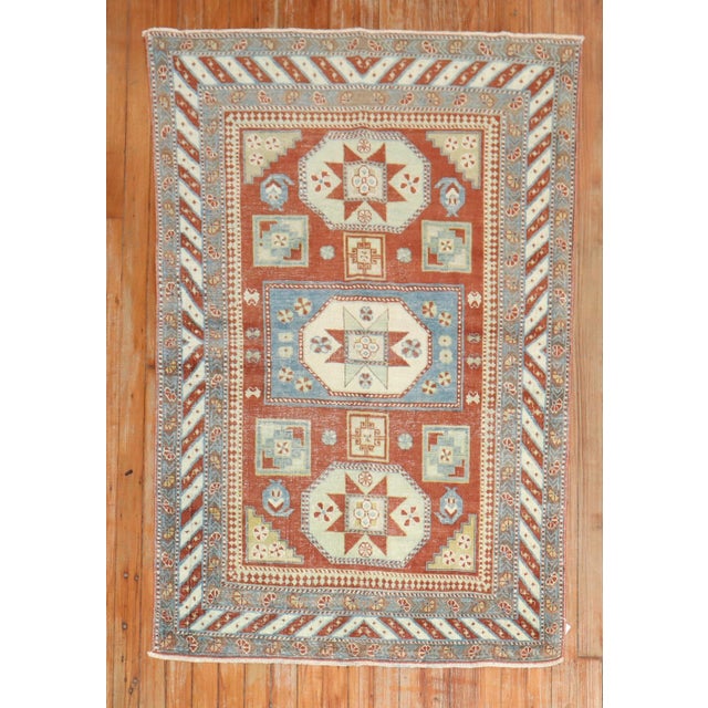 Early 20th Century Vintage Tribal Caucasian Rug - 3'1" x 4'9" For Sale - Image 9 of 9