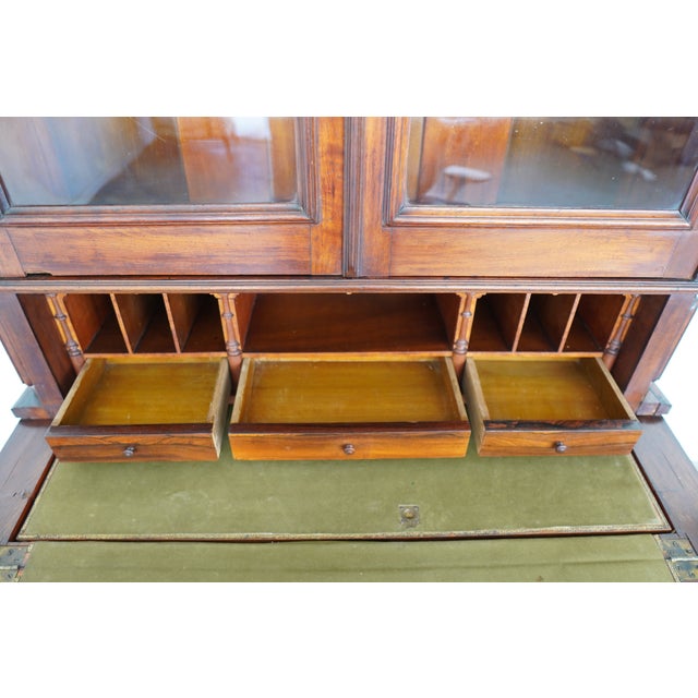 Antique Victorian Secretary Desk Bookcase For Sale - Image 12 of 17
