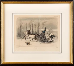 Framed Page From the Tableau De Paris No. 1