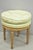 Green Vintage French Country Louis XVI Style Round Seat Carved Vanity Stool Chair For Sale - Image 8 of 11