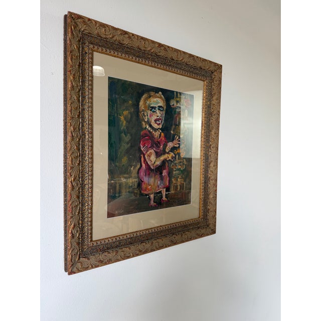 Striking and emotionally charged oil on board painting to listed Cuban artist Antonia Eiriz (1929–1995), known for her...