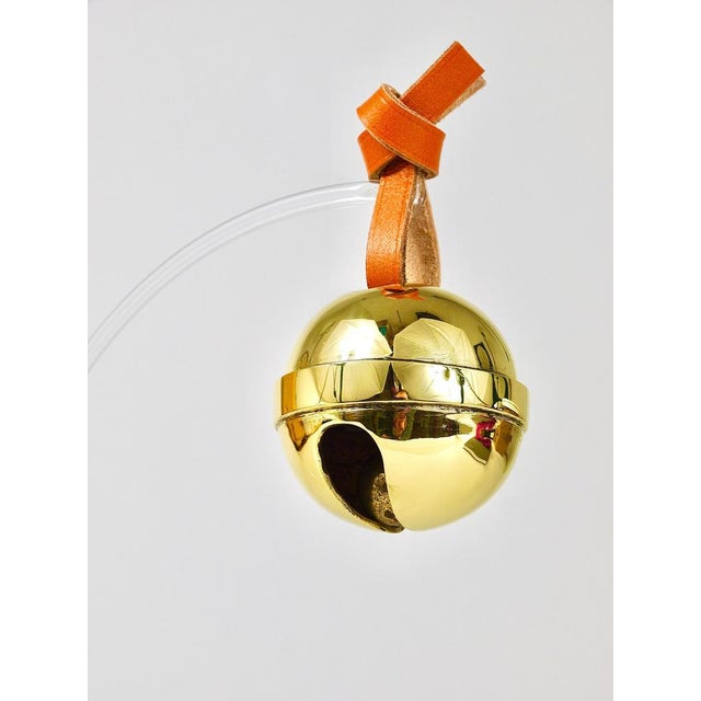 2020s Handcrafted Jingle Bell #5039 Paperweight in Brass, Leather attributed to Carl Auböck, Austria, 2022 For Sale - Image 5 of 18