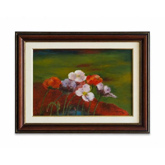 Jusa, Flowers, 1995, Acrylic on Canvas For Sale - Image 6 of 6