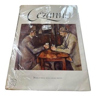 Cezanne 1950s Coffee Table Book of Lithographs/ Bookplates For Sale