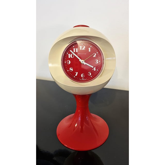 Mechanical Table Clock with Tulip Base from Blessing, West Germany, 1970s For Sale - Image 10 of 11