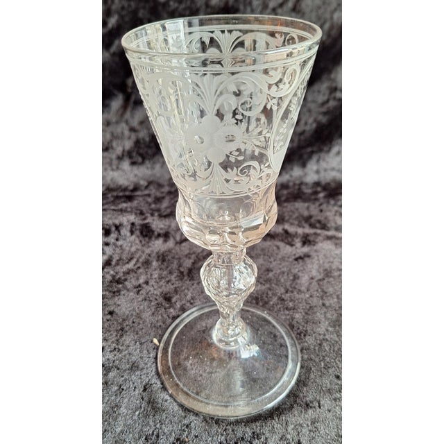 Baroque German Wedding Goblet in Cut Glass, 1750 For Sale - Image 4 of 12