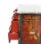 Maitland Smith Asian Chinoiserie Inspired Louis XV 50" Red & Gold Lacquered Three Drawer Chest W. Granite Top For Sale In Kansas City - Image 6 of 13