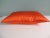 Vintage Solid Orange Satin Lumbar Decorative Pillow (S) For Sale - Image 4 of 6