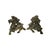 Asian Pair Oriental Stone Carved Ram Wine Cup Holder Shaped Display Figures For Sale - Image 3 of 10