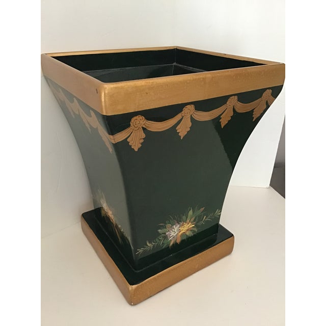 20th Century Vintage French Tole Waste Basket Chairish