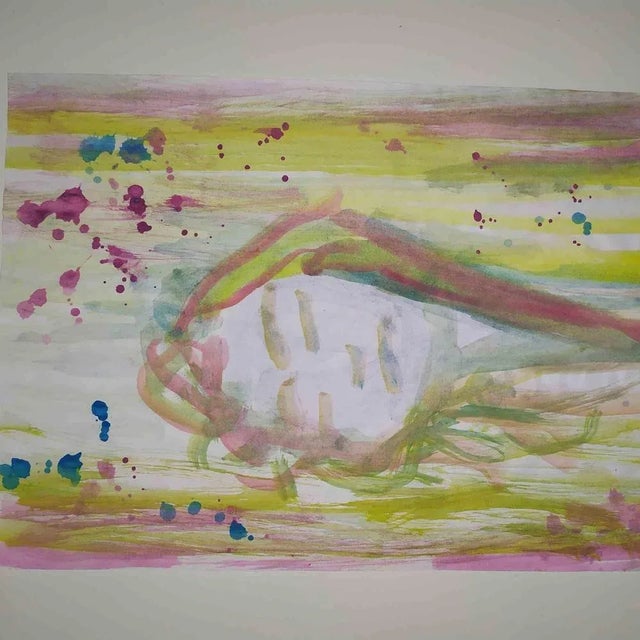 Contempologyc, Sweet Zen, Original Tempera on Paper, 2020 For Sale - Image 4 of 4